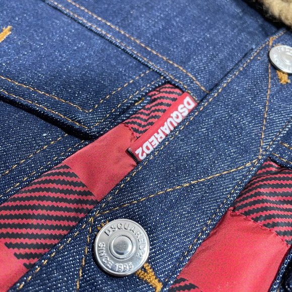 DSQUARED2 x POLDO Red/Black Check Collared Vest - Picture 4 of 7